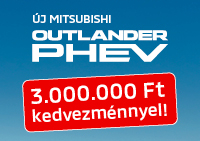 Új Outlander PHEV most 3.000.000 Ft kedvezménnyel!
